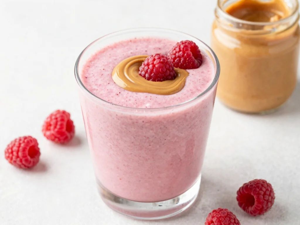 20 Juice Plus Complete Recipes (Smooth & Filling) - 16. Nutty Raspberry Vanilla Smoothie 1