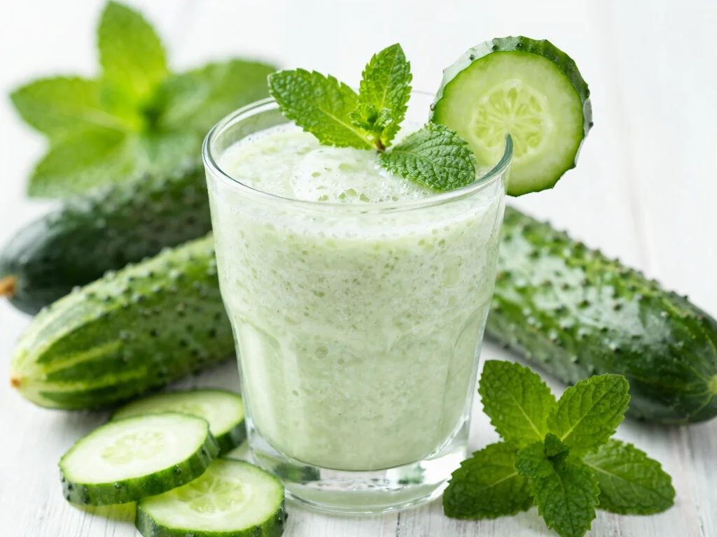 20 Juice Plus Complete Recipes (Smooth & Filling) - 18. Refreshing Cucumber Mint Smoothie 1