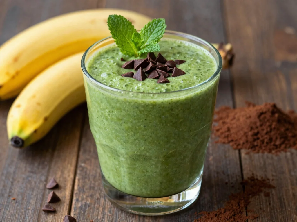 20 Juice Plus Complete Recipes (Smooth & Filling) - 20. Mint Chocolate Chip Smoothie 1