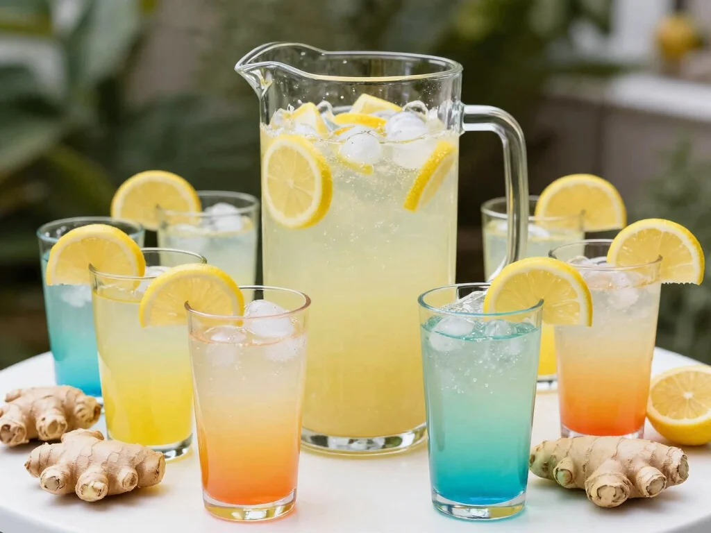 20 Juice Recipes for Parties (Crowd Favorites) - 10. Ginger Lemonade Sparkler 1