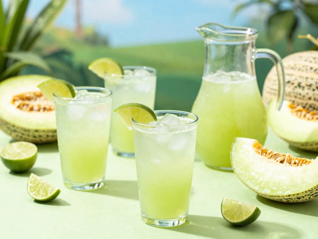 20 Juice Recipes for Parties (Crowd Favorites) - 12. Honeydew Melon Fizz 1