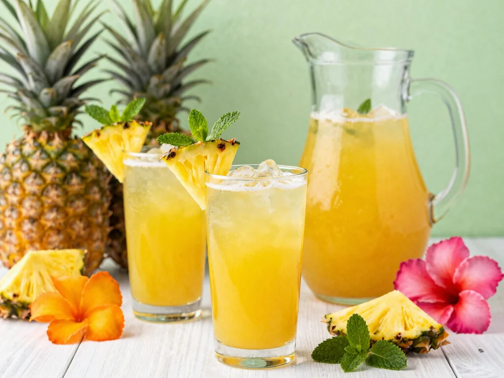 20 Juice Recipes for Parties (Crowd Favorites) - 14. Spicy Pineapple Ginger Mocktail 1
