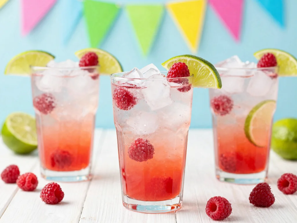 20 Juice Recipes for Parties (Crowd Favorites) - 16. Raspberry Lime Rickey 1