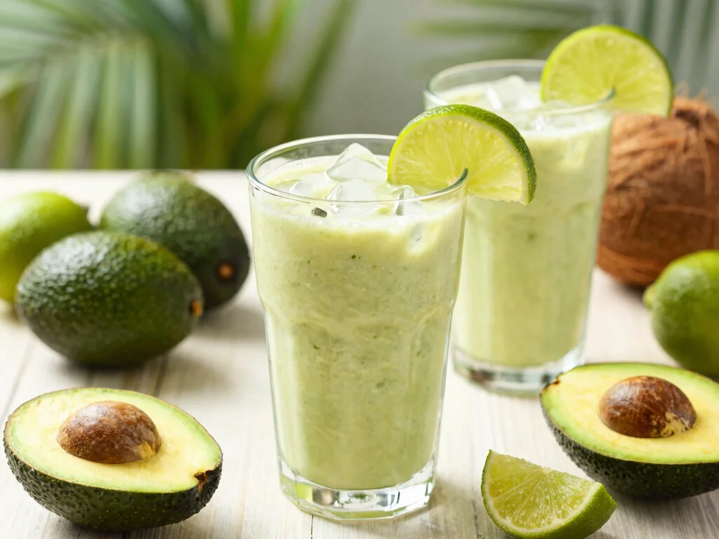 20 Juice Recipes for Parties (Crowd Favorites) - 17. Creamy Avocado Lime Smoothie 1