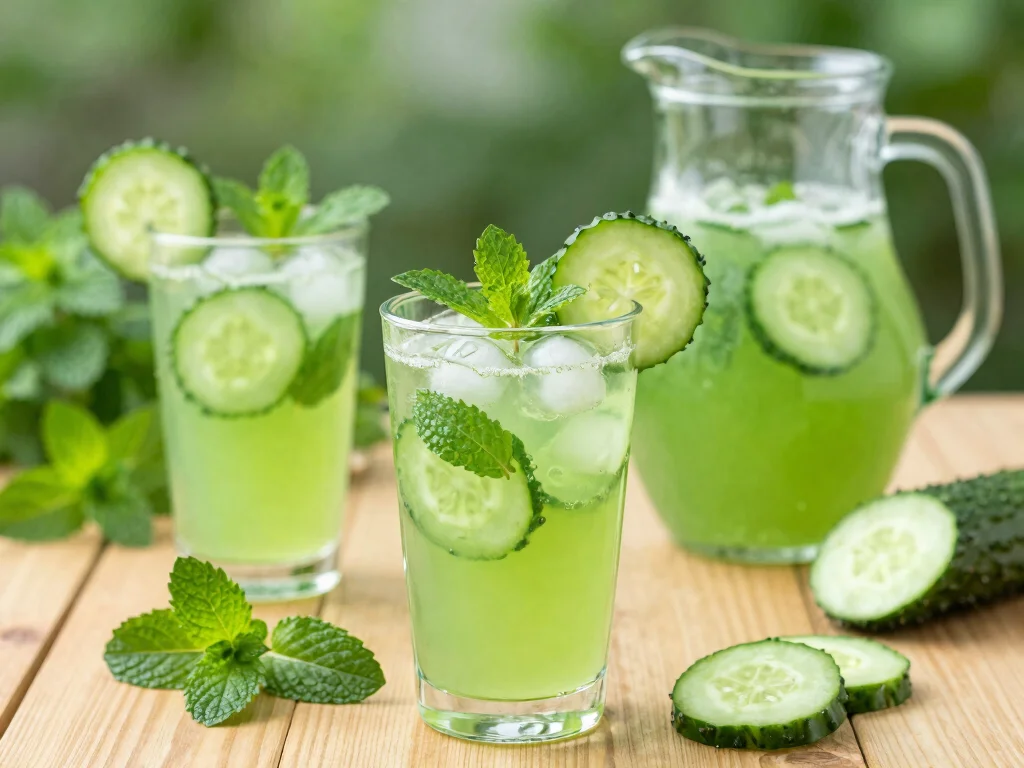 20 Juice Recipes for Parties (Crowd Favorites) - 5. Cucumber Mint Refresher 1