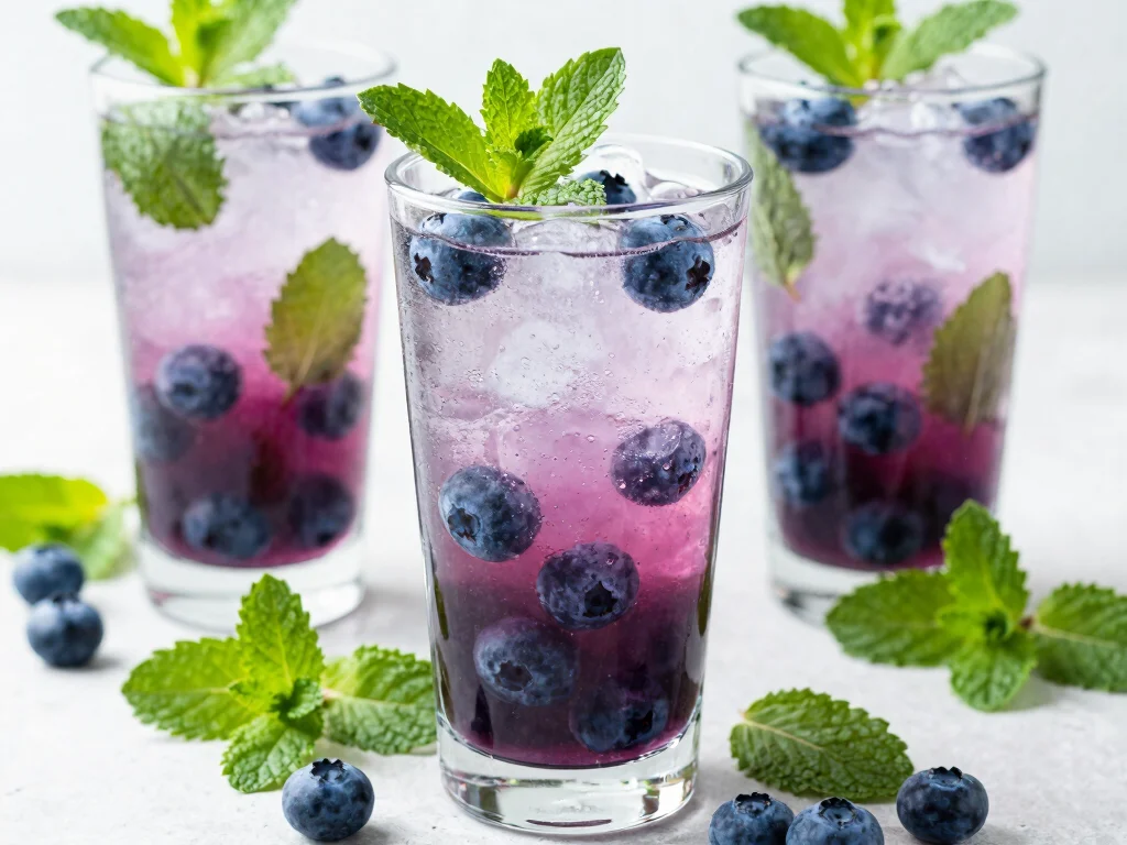 20 Juice Recipes for Pregnant Women (Safe & Nourishing) - 16. Blueberry Mint Cooler 1