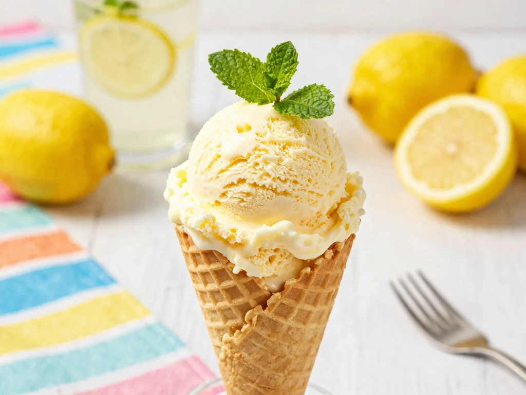 20 Recipes with Lemon Juice (Zesty & Bright) - 13. Lemon Ice Cream 1