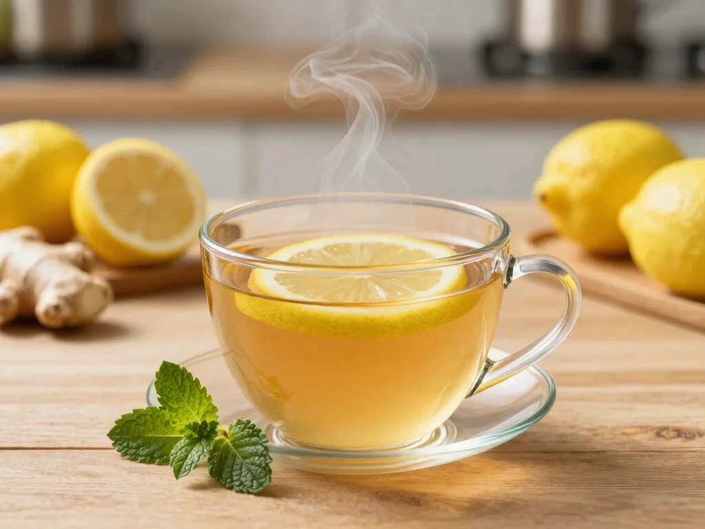 20 Recipes with Lemon Juice (Zesty & Bright) - 19. Lemon Ginger Tea 1