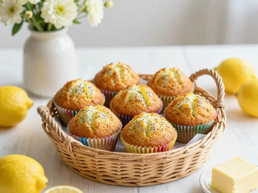 20 Recipes with Lemon Juice (Zesty & Bright) - 6. Lemon Poppy Seed Muffins 1