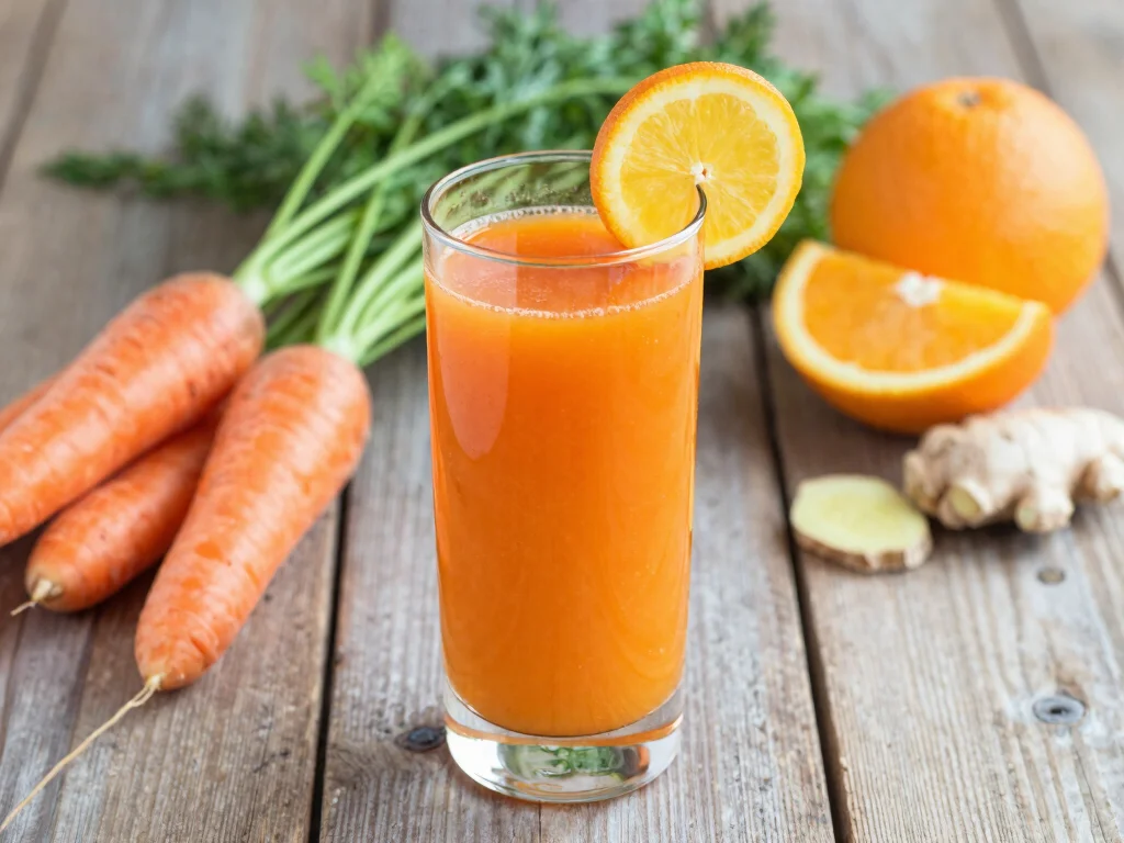 20 Seven Day Juice Cleanse Recipes Plan - 10. Energizing Ginger Carrot Juice 1