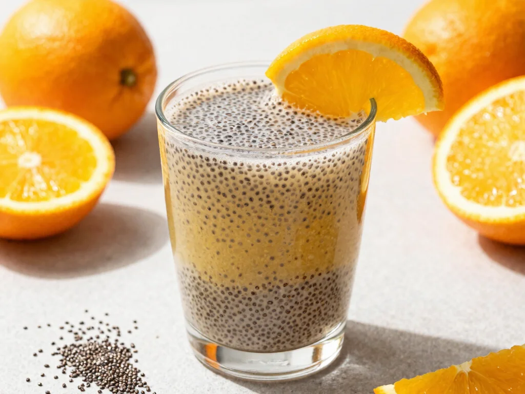 20 Seven Day Juice Cleanse Recipes Plan - 17. Chia Seed Citrus Juice 1
