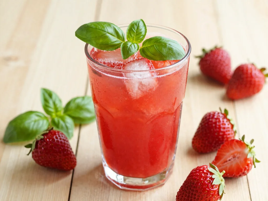 20 Seven Day Juice Cleanse Recipes Plan - 19. Strawberry Basil Infused Juice 1