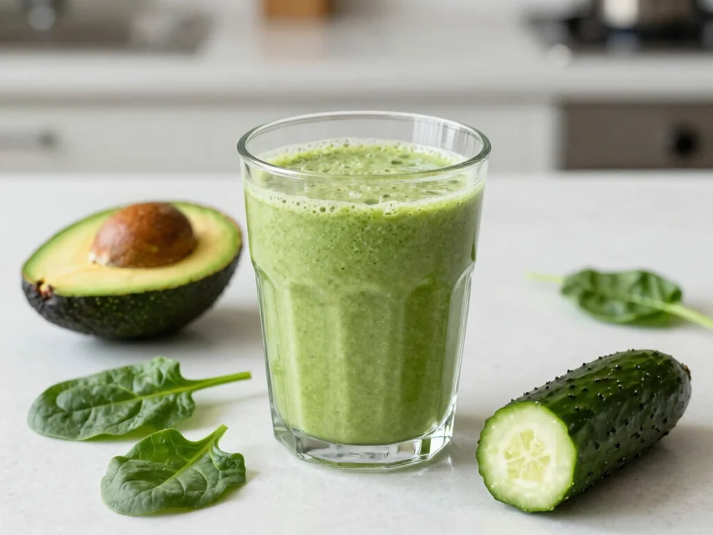 20 Seven Day Juice Cleanse Recipes Plan - 8. Creamy Avocado Green Juice 1