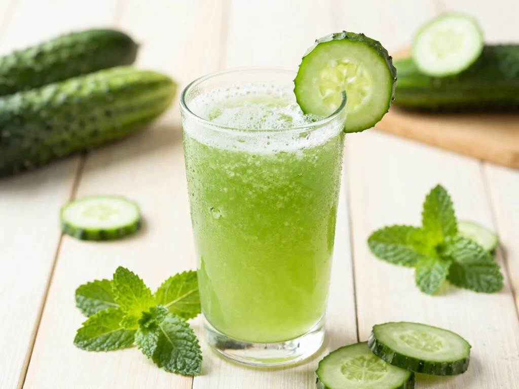 20 Seven Day Juice Cleanse Recipes Plan - 9. Refreshing Cucumber Mint Splash 1