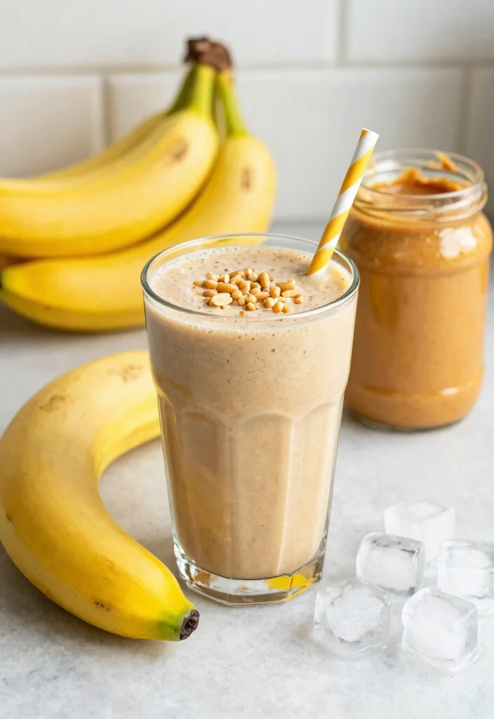 20 Vegetarian 15-Minute Meals for Busy Weeknights - 11. Peanut Butter Banana Smoothie 1