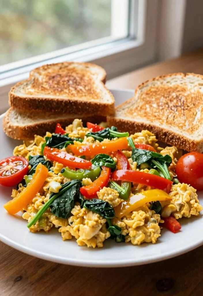 20 Vegetarian 15-Minute Meals for Busy Weeknights - 15. Breakfast-for-Dinner Veggie Scramble 1