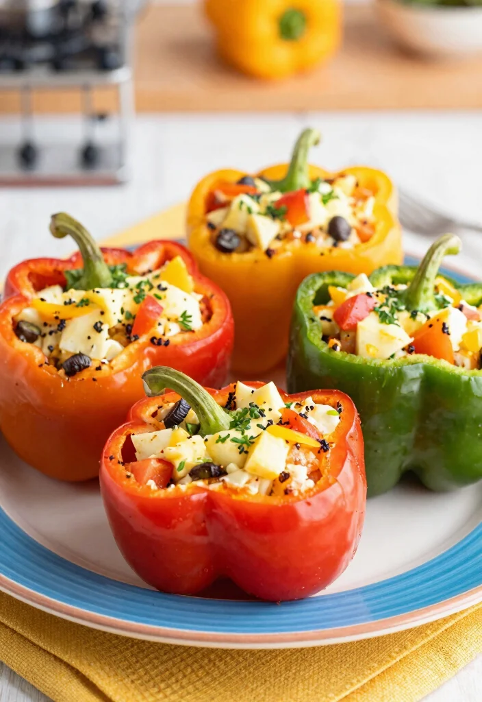 20 Vegetarian 15-Minute Meals for Busy Weeknights - 20. Veggie and Cheese Stuffed Peppers 1