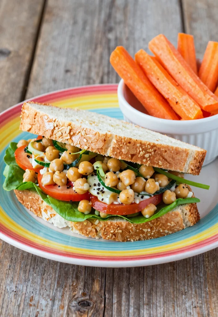 20 Vegetarian 15-Minute Meals for Busy Weeknights - 3. Chickpea Salad Sandwich 1