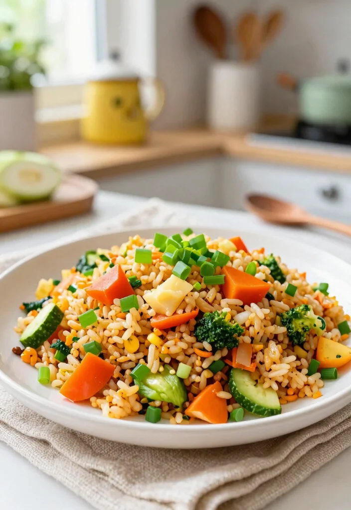 20 Vegetarian 30-Minute Meals for Quick Cooking - 10. Vegetable Fried Rice 1