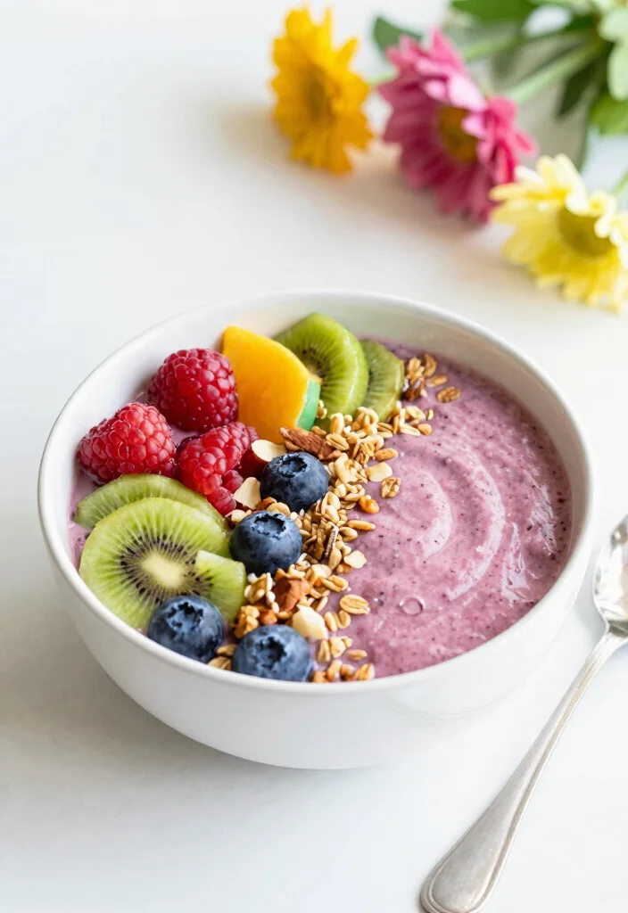 20 Vegetarian 30-Minute Meals for Quick Cooking - 14. Berry Smoothie Bowl 1