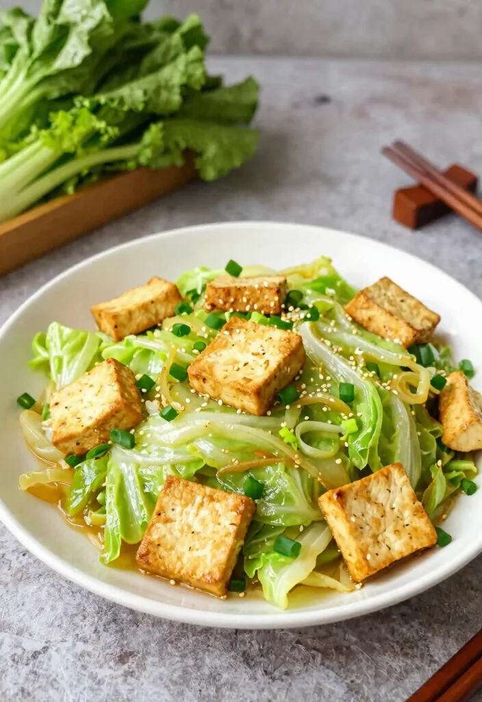 20 Vegetarian 30-Minute Meals for Quick Cooking - 17. Cabbage Stir-Fry with Tofu 1