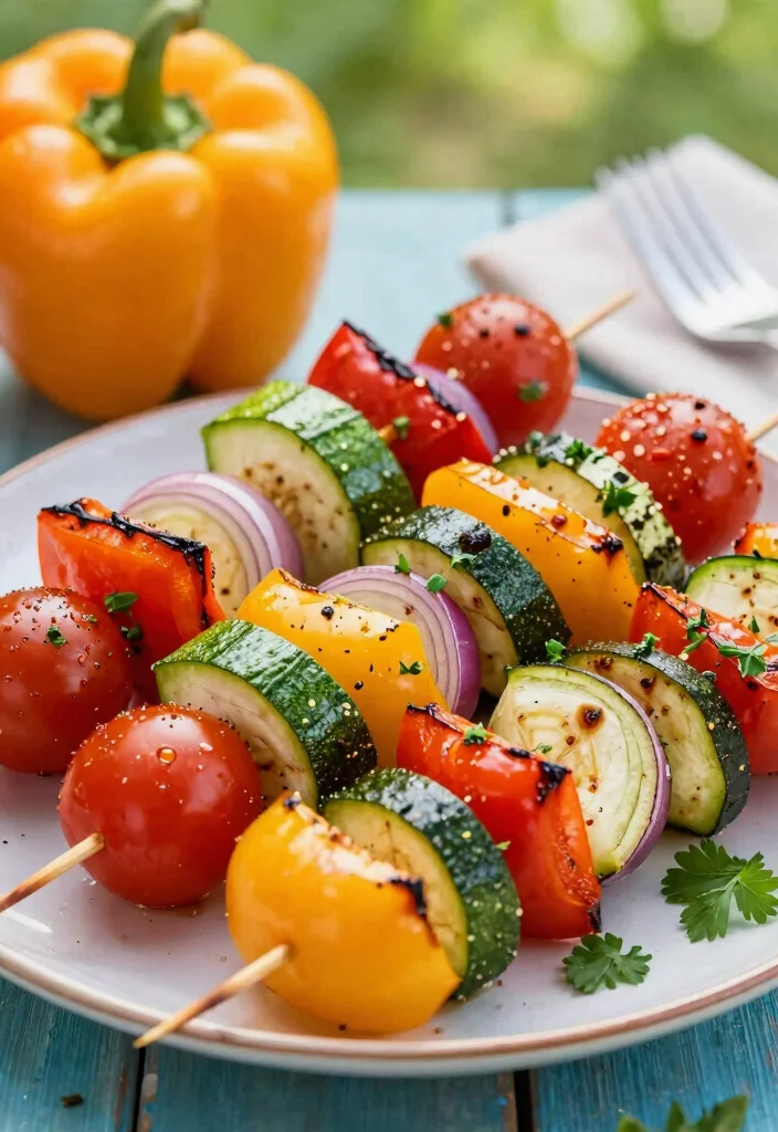 20 Vegetarian 30-Minute Meals for Quick Cooking - 20. Grilled Vegetable Skewers 1
