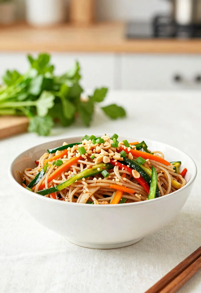 20 Vegetarian 30-Minute Meals for Quick Cooking - 6. Thai Peanut Noodle Salad 1