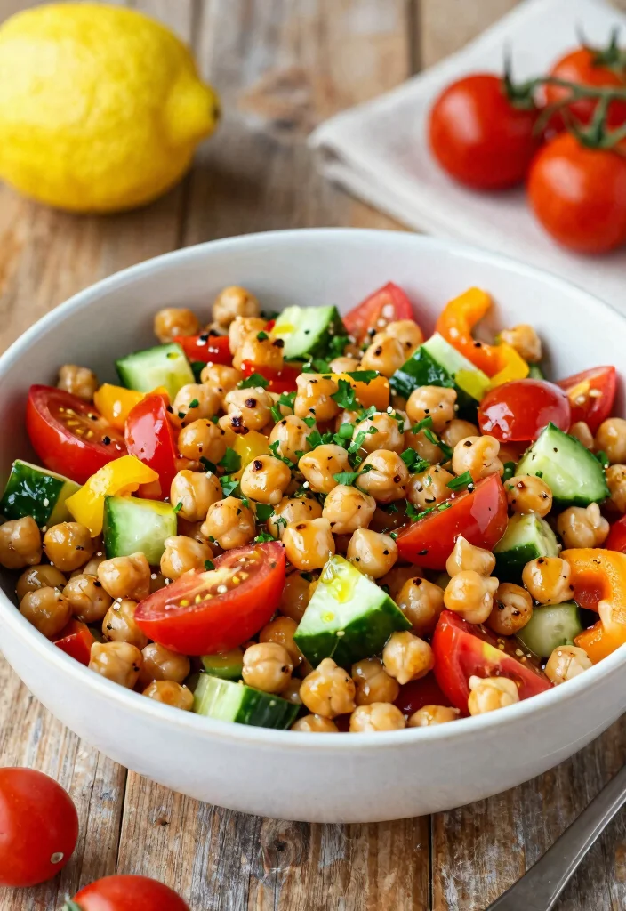 20 Vegetarian Work Lunch Ideas You Can Pack Fast - 1. Crunchy Chickpea Salad 1
