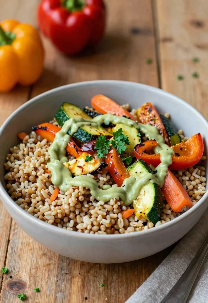 20 Vegetarian Work Lunch Ideas You Can Pack Fast - 10. Roasted Vegetable Grain Bowl 1
