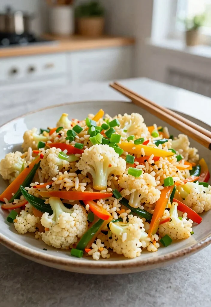 20 Vegetarian Work Lunch Ideas You Can Pack Fast - 13. Cauliflower Rice Stir-Fry 1