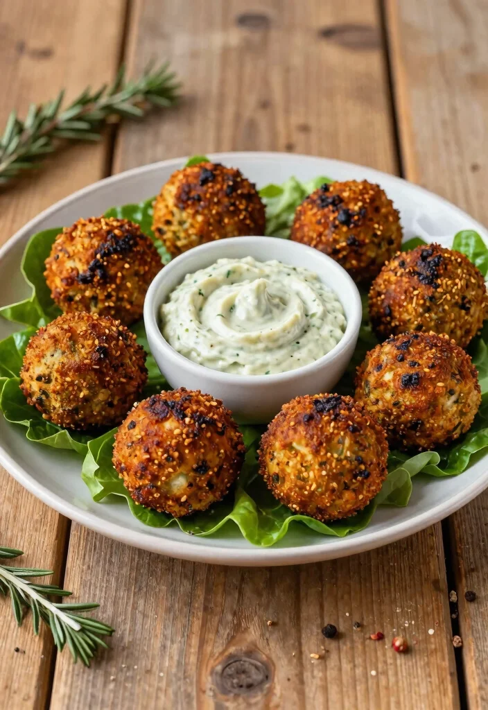 20 Vegetarian Work Lunch Ideas You Can Pack Fast - 17. Baked Falafel with Tahini Sauce 1