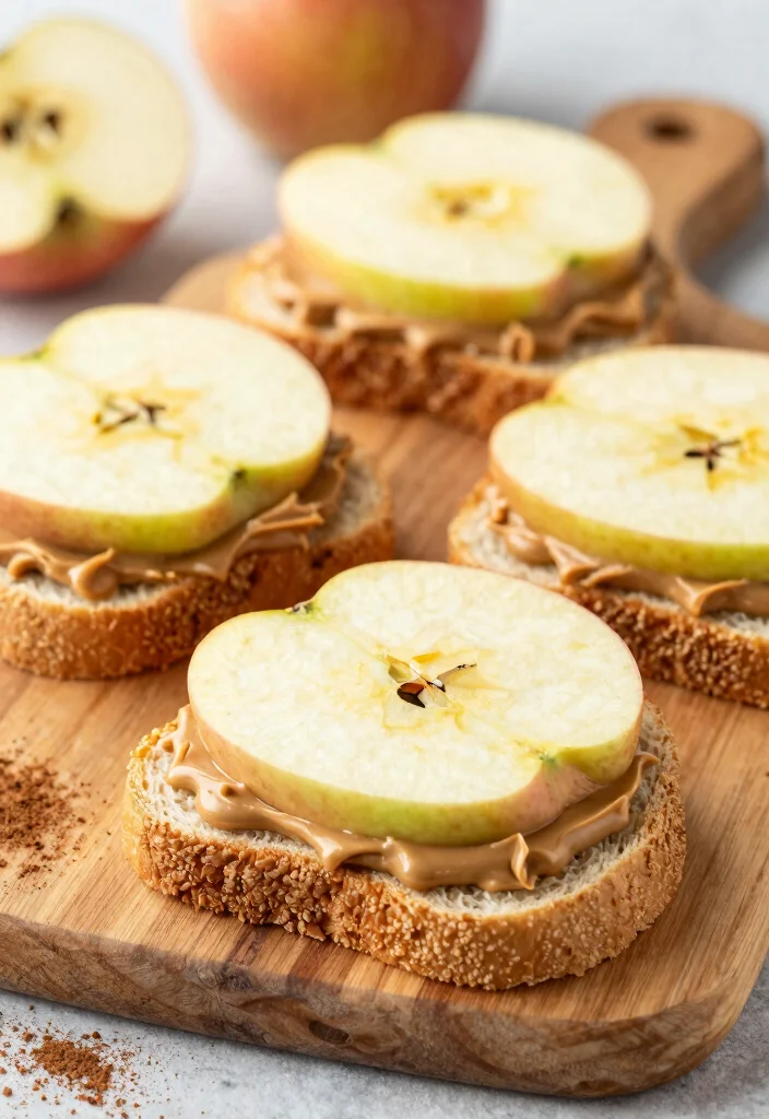 20 Vegetarian Work Lunch Ideas You Can Pack Fast - 18. Apple and Almond Butter Sandwiches 1