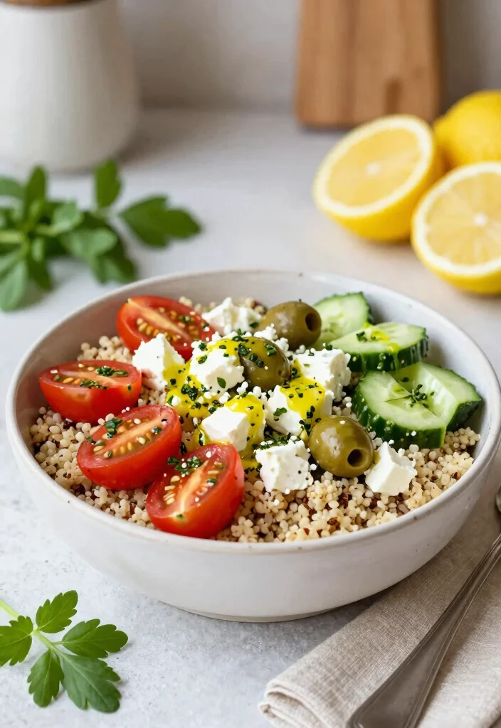 20 Vegetarian Work Lunch Ideas You Can Pack Fast - 2. Mediterranean Quinoa Bowl 1