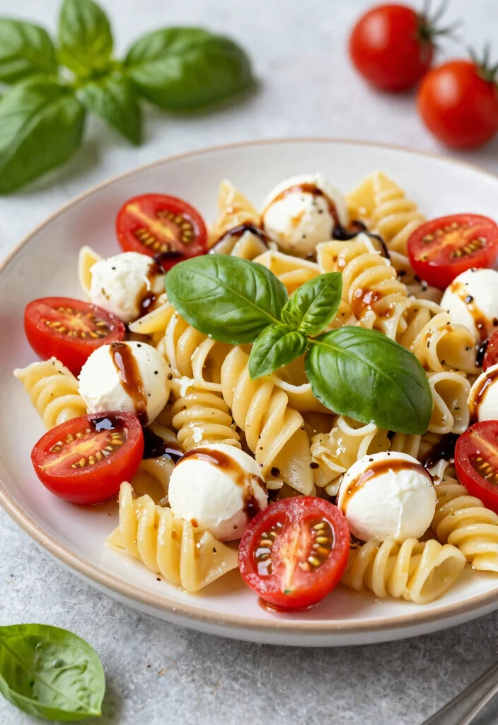 20 Vegetarian Work Lunch Ideas You Can Pack Fast - 7. Caprese Pasta Salad 1