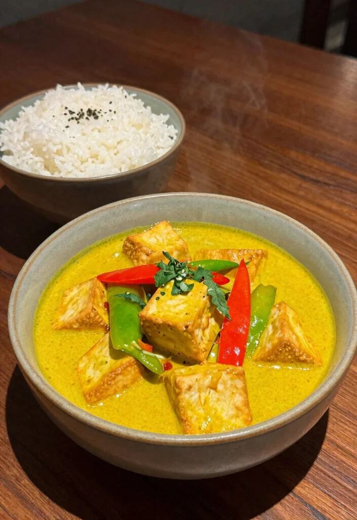 20 Vegetarian Yellow Curry Recipes Full of Flavor - 3. Thai Yellow Curry with Tofu 1
