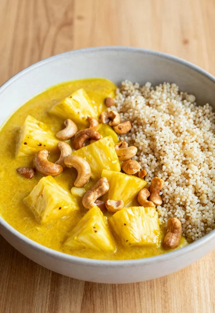20 Vegetarian Yellow Curry Recipes Full of Flavor - 8. Pineapple Curry with Cashews 1