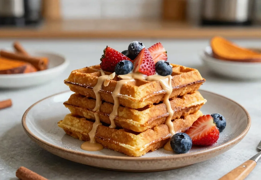 17 Whole30 Cast Iron Recipes Classic Cooking - 14. Cinnamon Sweet Potato Waffles 1