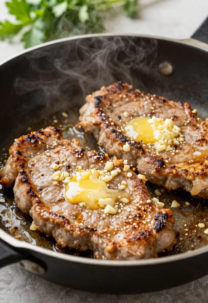 17 Whole30 Pork Chop Recipes for Quick Dinners - 7. Garlic Butter Pork Chops 1