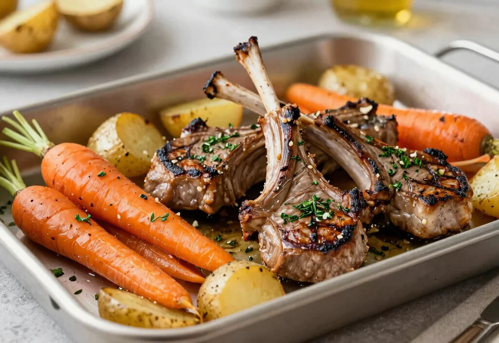 17 Whole30 Sheet Pan Dinners: One Pan, Zero Cleanup - 16. Garlic Herb Lamb Chops 1