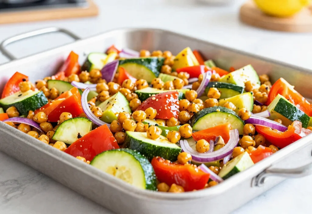 17 Whole30 Sheet Pan Dinners: One Pan, Zero Cleanup - 17. Zesty Lemon Chickpeas and Veggies 1