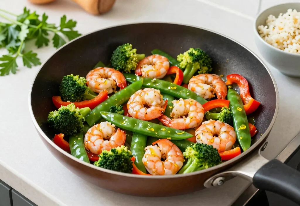 17 Whole30 Shrimp Recipes Fast & Easy - 6. Shrimp Stir-Fry 1