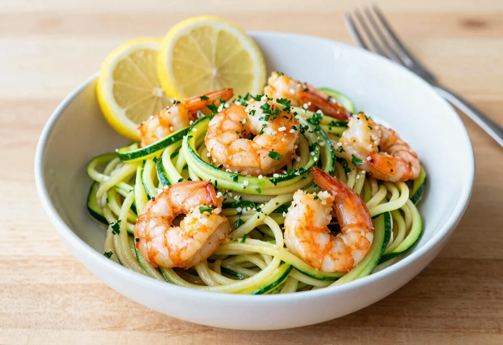 17 Whole30 Shrimp Recipes Fast & Easy - 7. Shrimp Scampi Zoodles 1