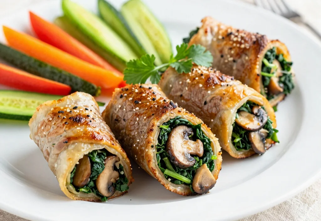 17 Whole30 Steak Recipes with Restaurant Quality - 12. Stuffed Steak Rolls with Spinach and Mushrooms 1