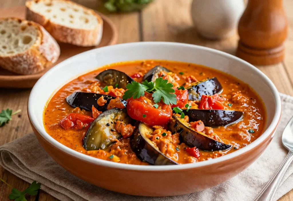 18 Whole30 Curry Recipes with Exotic Flavors - 15. Eggplant and Tomato Curry 1
