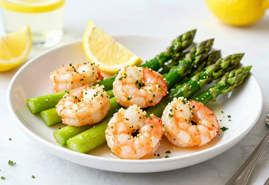 18 Whole30 Dinner Recipes for Busy Weeknights - 13. Lemon Garlic Shrimp and Asparagus 1