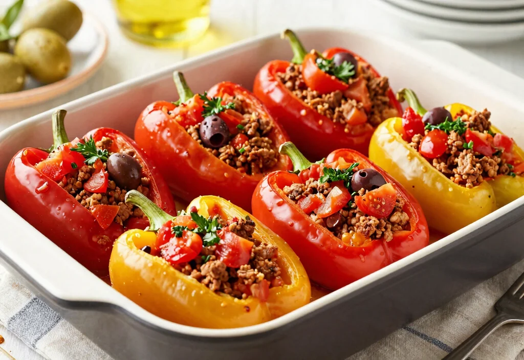 18 Whole30 Dinner Recipes for Busy Weeknights - 15. Mediterranean Stuffed Peppers 1