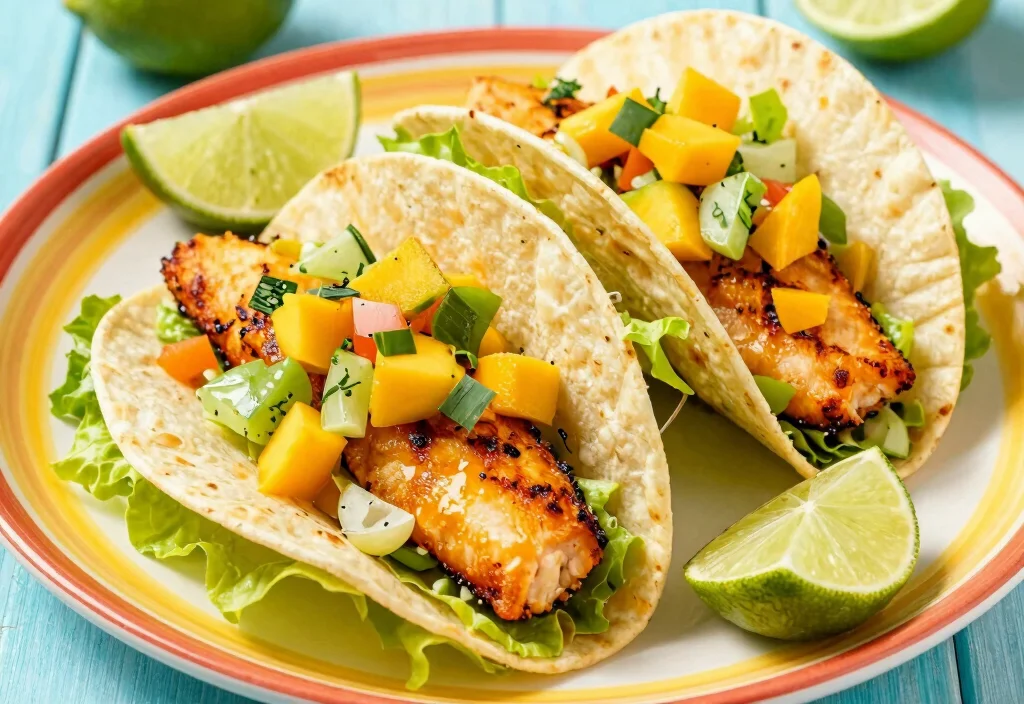18 Whole30 Fish Recipes for Lighter Options - 15. Whole30 Fish Tacos with Mango Salsa 1