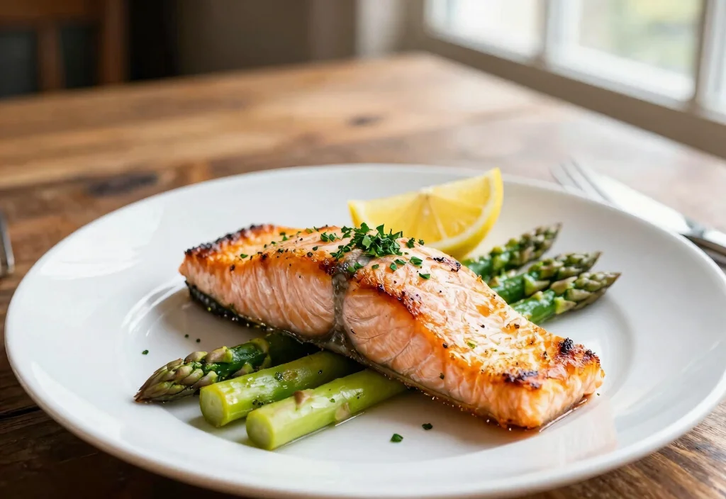 18 Whole30 Fish Recipes for Lighter Options - 2. Baked Salmon with Asparagus 1