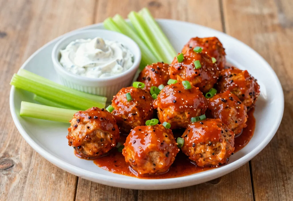 18 Whole30 Meatball Recipes Versatile & Tasty - 11. Buffalo Chicken Meatballs 1