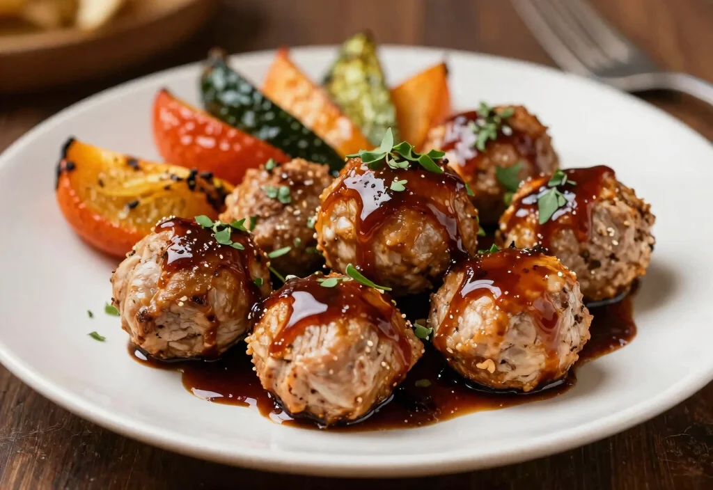 18 Whole30 Meatball Recipes Versatile & Tasty - 8. Balsamic Glazed Turkey Meatballs 1